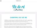 Ile de Ré Camping : location vacances sur l'Ile de Ré