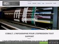 Cobalt Infographie : lettrage pour vitrine à Chatelineau