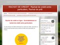 Rachat de crédit entre particulier