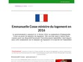 Loi Cosse : Emmanuelle Cosse ministre du logement en 2016