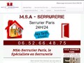 M.S.A : srrurerie à Paris